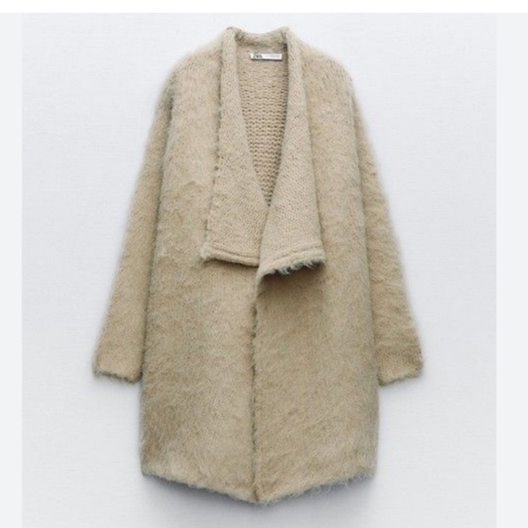 Zara Sweaters - Zara Brushed Wool Open Cardigan Sweater Size Small oversized NWT $119
